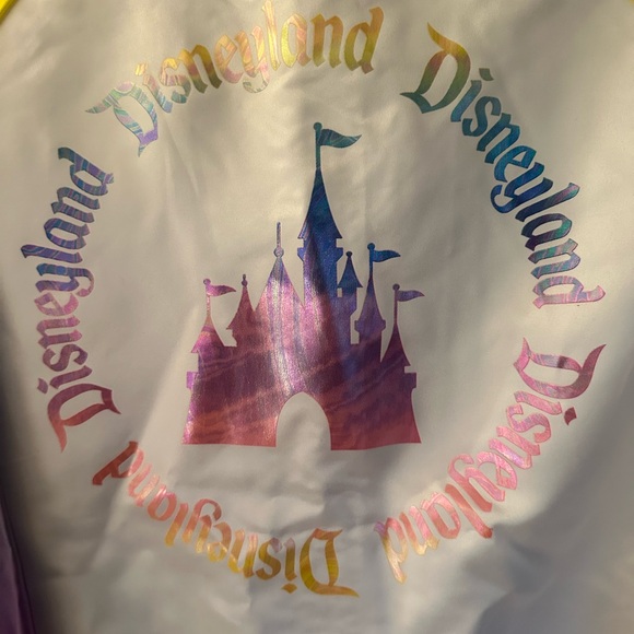 New DISNEYLAND Disney Parks Women L Rainbow Colors Magic Castle Zip Jacket - Picture 5 of 5